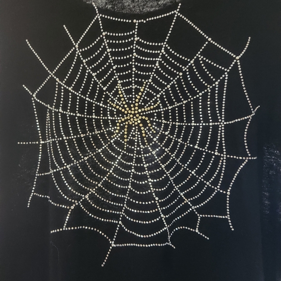 Beautiful beaded spider 🕷 web LS shirt. 🖤 - Picture 6 of 8